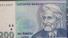 Lithuania  200 Litu 1997   P-63   Unc   Aa Series     rare   