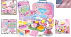 50pcs Kids Tea Party Set Toy Pretend Play Food Dessert Teapot Tin Carrying Case