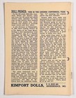 1958 May Doll Talk For Collectors Zine Antiques International Costumes Kimport