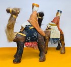 Pair Of Antique Camel With Rider Dolls   Bedouin   Egypt  Circa 1970 