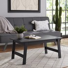 Wood Rectangle Coffee Table Living Room Table Sofa End Side Table  Black Finish