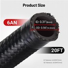 Evil Energy 6an Fuel Line Kit  Nylon Braided 20ft  Black 