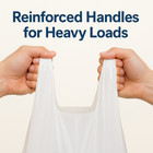 Jumbo T-shirt Bags 20x10x36      71 Mil Heavy-duty Plastic Grocery Takeout Bags