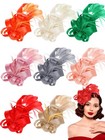 8 Pcs Women s Fascinator Hats With Feather   Mesh For Tea Party  Wedding  Derby