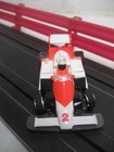 New Tyco Tcr  Indy Red   Black 8 Diehard And Orange   White  2 Narrow Chassis  