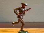 Vintage Barclay B89 748 Soldier Running W  Rifle Tin Helmet    Near Mint  