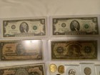 Vintage World Foreign Coin Currency Lot Paper Money Mixed Old  Coins  2 Bills 