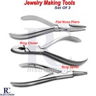 Jewelry Making Tools Ring Opening Pliers Closing Wire Cutters Tools Set Of 3 