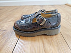 Vintage 1990 s Candie s Chunky Lug Sole Wingtip Mary Janes In Brown Kids Size 13