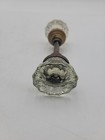 Antique Crystal Glass And Brass 12 Point Victorian Door Knob Set