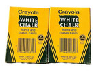 Vintage Crayola White Chalk Lot Of 2 Nos Binney   Smith 12 Sticks  320 New