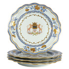 French Samson Chinese Export Style Armorial Porcelain Plates