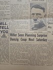 Hitler Article june 1937  June  1937news Paper Pre World War 2
