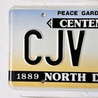1993 North Dakota Centennial License Plate     free          Cjv669 Peace Garden State