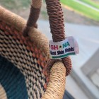 Medium African Bolga Ghana Market Basket 11 -13  Across  colors Vary 