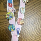Disney Pin Trading Lot Of 14 Pins Pink Adidas Lanyard W  Mixed Pins  Mickey 
