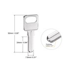 Key Blanks  24mm Length 1 Slot Brass New Uncut Replacement Accessories 10 Pcs