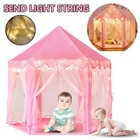 Girls Princess Castle Play Tent Large Indoor Outdoor Kids Playhouse Gift Pink Us