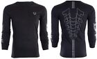 99 True Religion Black Moto Puff Horseshoe Long Sleeve Designer Graphic T-shirt