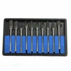 10pcs 1 8  Tungsten Carbide Burr Rotary Drill Bits Tools Cutter Files Set Shank