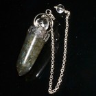 45-55 Mm Natural Labradorite Bullet Dowsing Pendulum With Chain Healing Crystal