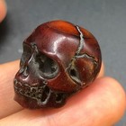 Rare Chinese Hnad Carved  Skull Heads Amulet Pendant A15