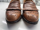 Men s Vintage Johnston   Murphy Aristocraft Brown Fringe Wingtip Loafers - 6 5