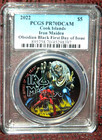 2022 Cook Islands  5 Iron Maiden Number Of The Beast Coin   Box  Pcgs Pr70 Dcam