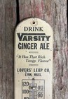 Rare Vintage Drink Varsity Lovers  Leap Ginger Ale Soda Advertising Thermometer