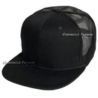 Trucker Hat Mesh Back Snapback Flat Bill Adjustable Baseball Cap Plain Hip Hop