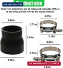 2 5  To 3  Silicone Reducer Intercooler Tube Kit With T-bolt Clamps  Universal 4