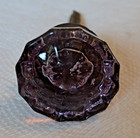 Antique Dark Purple Amethyst Passage Door Knob   Shaft 12-point