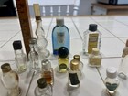 Vintage Lot 14 Perfume Bottles Empty Tabu  Churchill  Bourjois  Burma Shave More