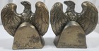 2 Vtg 1965 Colonial Hampton Virginia Cast Brass 1776 Eagle Bookends Set