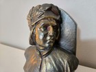 Antique   Vintage Dante Bust Bookend   Brass Or Bronze