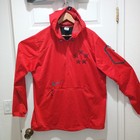Nike Field General Fly Rush Jacket Mens L Red Football 1 2 Zip 635430-600