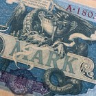 120 Years Old German 5 Mark Banknote Germany 1904  Sleeping Dragon Currency