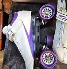Viper M4 Roller Derby Roller Skates Women s Size 8 Adult Purple White Need Laces