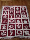 Throw Blanket Christmas Holiday   100 Cotton  Tapestry  Woven Throw  60x50