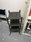 Extraordinary Vntg   3 Tier Plant Stand Art Nouveau Victorian Claw Foot Table