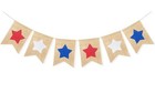 Burlap Star Banner 4th Of July Garland Bunting Red White And Blue Decorations