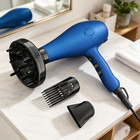 Professional Ionic Hair Dryer  Fast Drying Blow Dryer 3 Heat 2 Speed W Diffuser