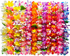 12 Counts Hawaiian Leis Necklace Leis Headbands Leis Tropical Luau Hawaii Silk
