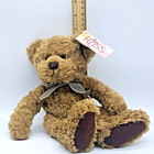 Russ Berrie Bears From The Past Langley Teddy Bear Plush Plaid Bow - Tags