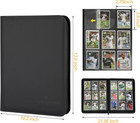 9 Pockets Card Binder premium Zip Trading Card Binder 540 Double Sided Pocket Pu