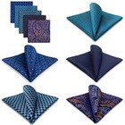 Shlax wing 5 Pieces Assorted Mens Silk Pocket Square Handkerchiefs Set Lot 25