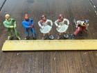 Vintage Barclays Lead Figures Skier   Ice Skaters Cast Metal Decorative Figures