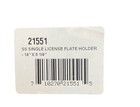 Front Bumper Single License Plate Holder - 304 Stainless Steel - 1  Lip   21551