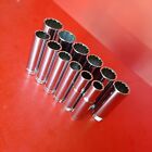 New Craftsman Tools 12 Pc Deep 3 8  Drive Metric 12 Point Socket Set 10-19 21 22