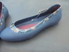 New Crocs Lina Shiny Graphic Flat Women s 7 Navy floral